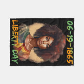 JuniTeenth - Afro-Amerikaanse vrouwen onafhankelij Fleece Deken (Voorkant (Horizontaal))