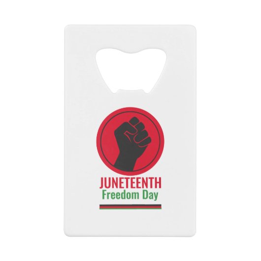 Junittiende dag van de vrijheid creditkaart flessenopener (Voorkant)