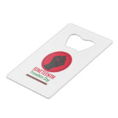 Junittiende dag van de vrijheid creditkaart flessenopener (Voorkant Gekanteld)