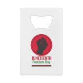 Junittiende dag van de vrijheid creditkaart flessenopener (Achterkant)