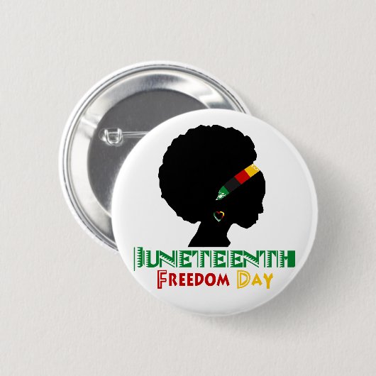 Junittiende dag van de vrijheid ronde button 5,7 cm (Voorkant /achterkant)