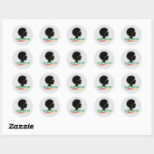 Junittiende dag van de vrijheid ronde sticker (Vel)