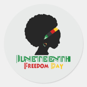 Junittiende dag van de vrijheid ronde sticker