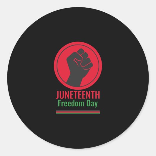 Junittiende dag van de vrijheid ronde sticker (Voorkant)