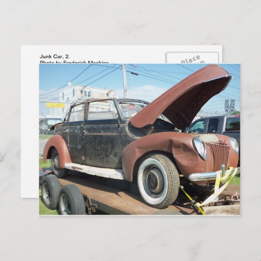 Junk Car, 2 Briefkaart (Voorkant / Achterkant)