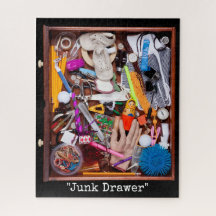 Junk Drawer Chaos Vintage Flat Lay Illustratie
