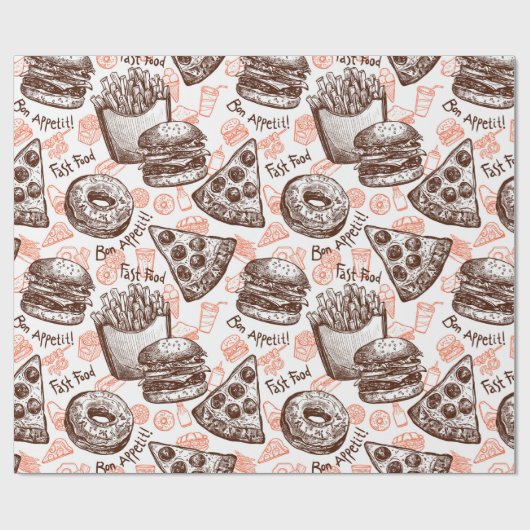 Junk Food Cadeaupapier (Vlak)