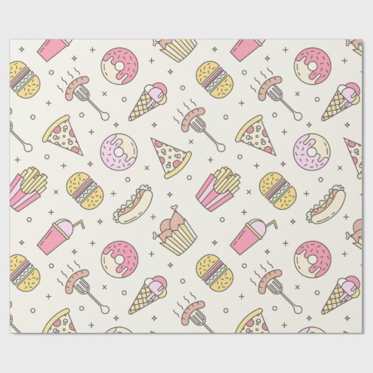 Junk Food Cadeaupapier (Vlak)