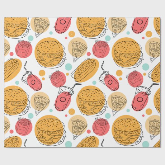 Junk Food Cadeaupapier (Vlak)