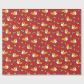 Junk Food Corgi Wrapping Paper Cadeaupapier (Vlak)