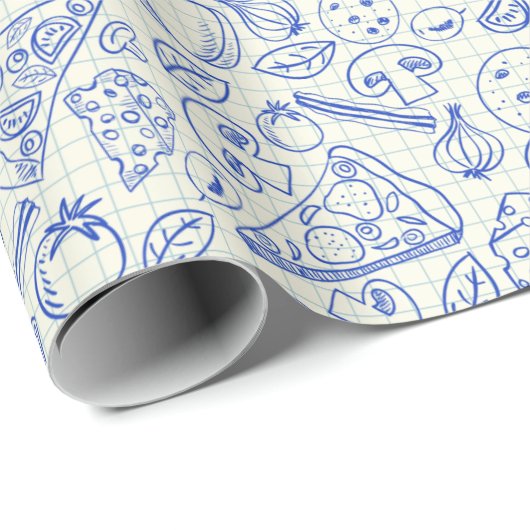 Junk Food Doodle Cadeaupapier (Rol Hoek)