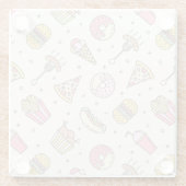 Junk Food Glazen Onderzetter (Achterkant)