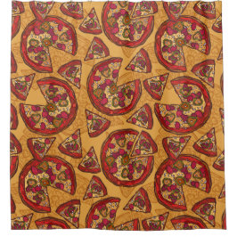 Junk Food Pattern Douchegordijn