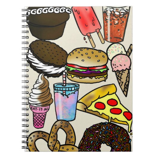 Junk Food Photo Notebook Notitieboek (Voorkant)