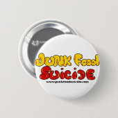 Junk Food Suicide Logo Pin Ronde Button 5,7 Cm (Voorkant /achterkant)