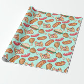 Junk Food Wrapping Paper Cadeaupapier (Uitgerold)