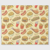 Junk Food Wrapping Paper Cadeaupapier (Vlak)