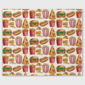 Junk Food Wrapping Paper Cadeaupapier (Vlak)
