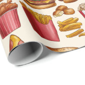 Junk Food Wrapping Paper Cadeaupapier (Rol Hoek)