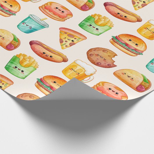 Junk Food Wrapping Paper Cadeaupapier (Hoek)
