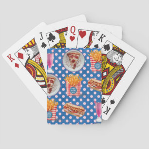 Junk Food Yummy Snack Polka Dot Pattern Pokerkaarten