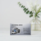JUNK GARBAGE REMOVAL SERVICES HAULING SILVER VISITEKAARTJE (Staand voorkant)