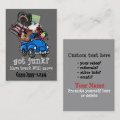 Junk Hauling Removal business sjabloon Visitekaartje (Voorkant / Achterkant)