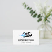 JUNK HAULING TRASH REMOVAL BLAUW ZWART VISITEKAARTJE (Staand voorkant)