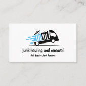 JUNK HAULING TRASH REMOVAL BLAUW ZWART VISITEKAARTJE (Voorkant)