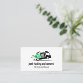 JUNK HAULING TRASH REMOVAL GROEN ZWART VISITEKAARTJE (Staand voorkant)