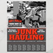 JUNK HAULT GARBAGE REMOVAL Promo Tearsheet Flyer (Voorkant)