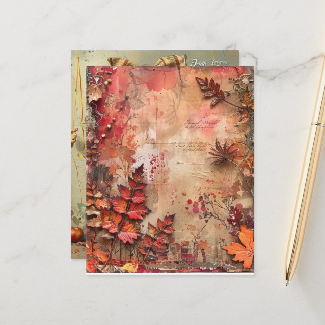 Junk Journal Autumn Happiness (Voorkant / Achterkant in situ)