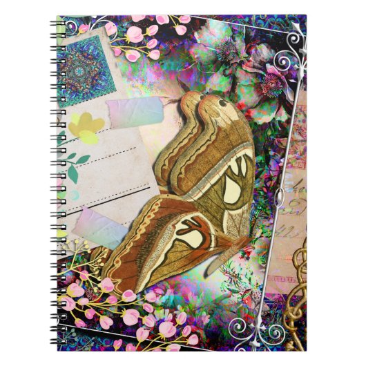 Junk Journal Butterfly-scraps Notitieboek (Voorkant)