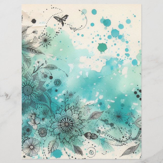 Junk journal ephemera  plakboek papier (Voorkant)