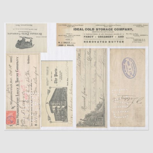 Junk Journal Ephemeral Elements Decoupage Paper Tissuepapier (Voorkant)