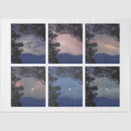 Junk Journal Faerie Skies Moon Trees Fantasy 19-24 Tissuepapier