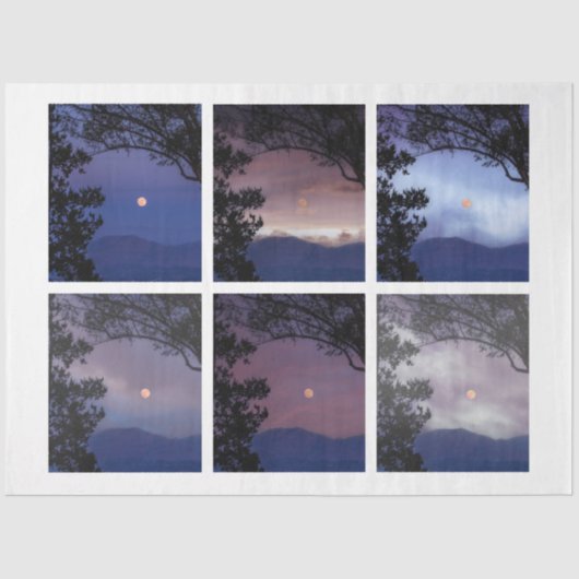 Junk Journal Faerie Skies Moon Trees Fantasy 1-6 Tissuepapier (Voorkant)