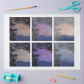 Junk Journal Faerie Skies Moon Trees Fantasy 7-12 Tissuepapier (Craft)