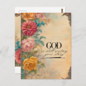 Junk Journal God schrijft nog steeds jouw verhaal Briefkaart (Voorkant / Achterkant)