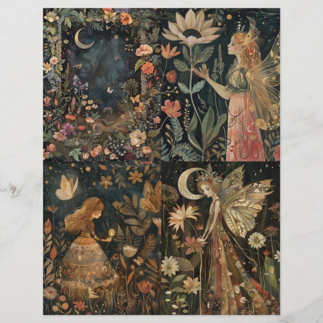 Junk Journal Hoesje Bossenfeeën (Voorkant)