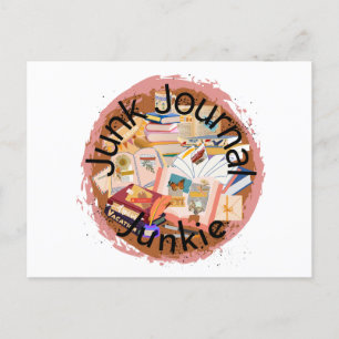 "Junk Journal Junkie" Business Postcard Briefkaart