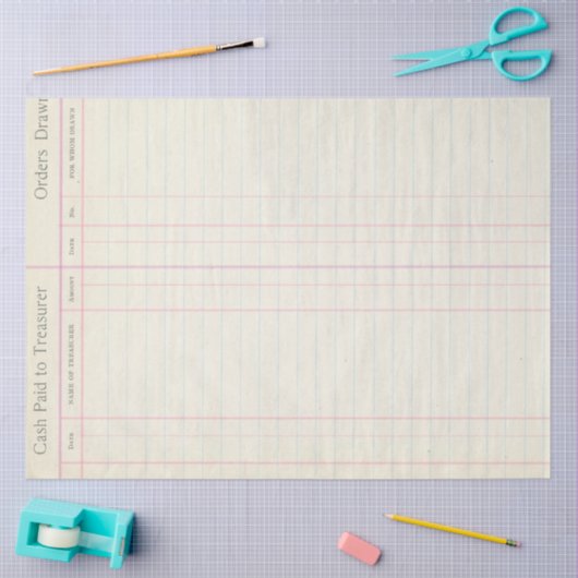 Junk Journal Ledger Background Decoupage Paper Tissuepapier (Craft)