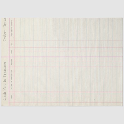 Junk Journal Ledger Background Decoupage Paper Tissuepapier (Voorkant)