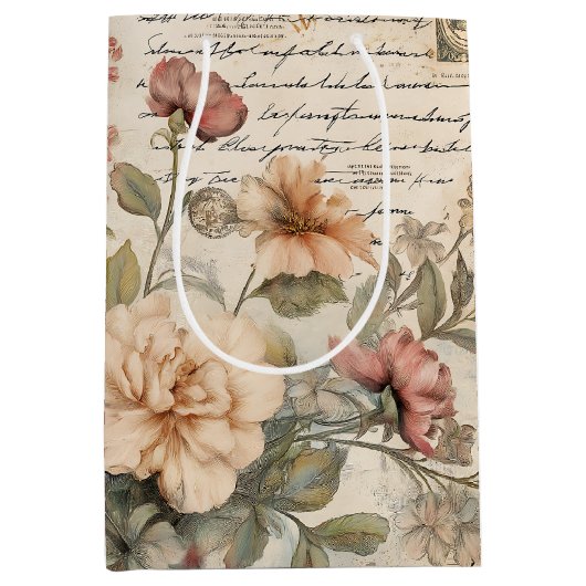 Junk Journal  Rozen Medium Cadeauzakje (Voorkant)