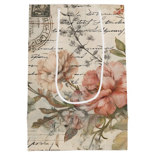 Junk Journal  Rozen Medium Cadeauzakje (Achterkant)