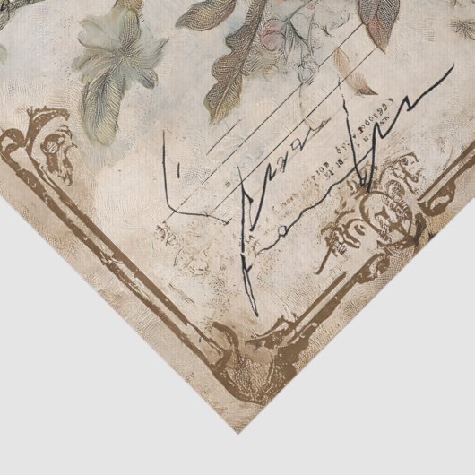 Junk Journal  Rozen Tissuepapier (Detail)