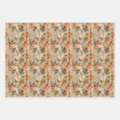 Junk Journal Seite mit Blumen + Vögel - Inpakpapier Vel (Voorkant 2)