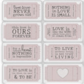 Junk Journal Valentijn Love Quote Craft Labels (Voorkant)