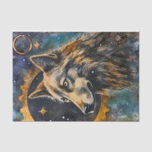 Junk Journal Wolf Tissuepapier