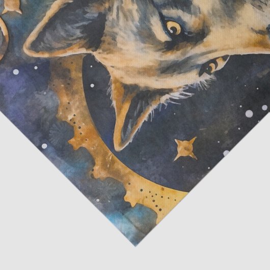 Junk Journal Wolf Tissuepapier (Detail)